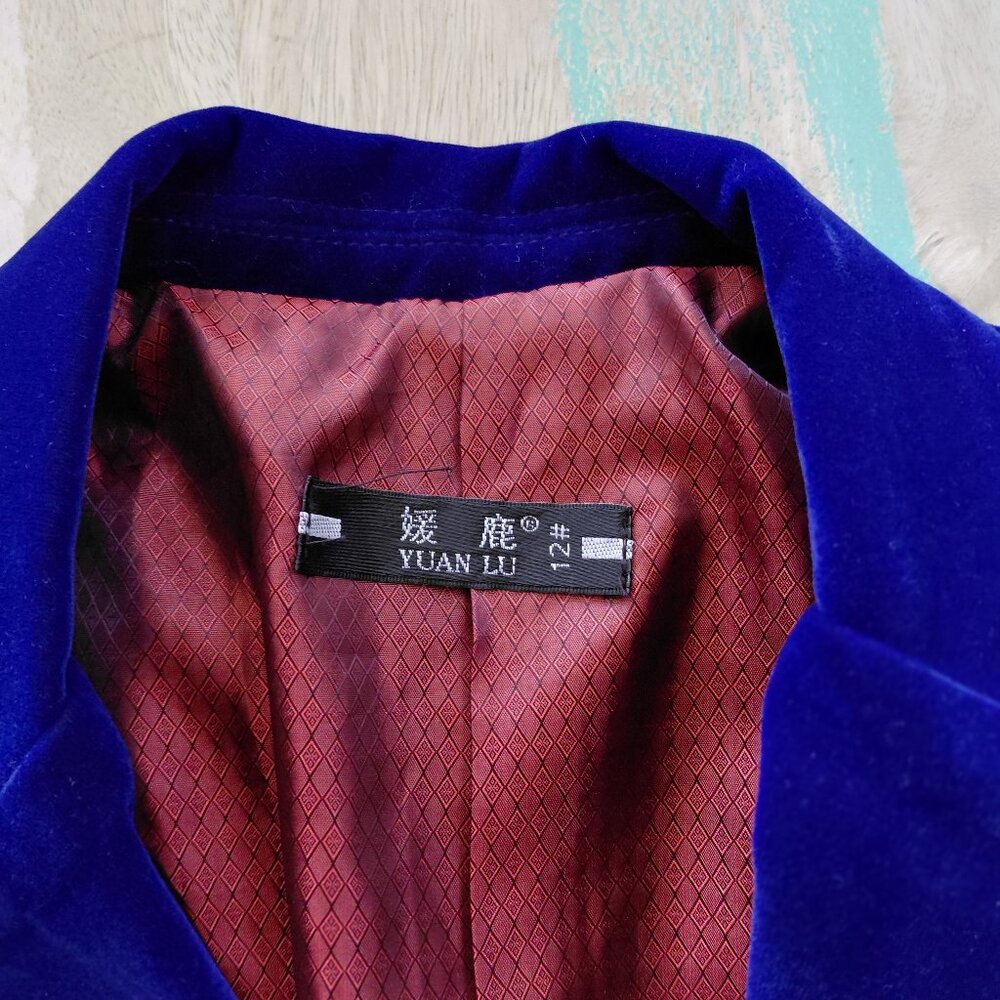 Beautiful blue velvet blazer